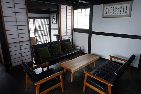 The dining area of a traditional Japanese inn